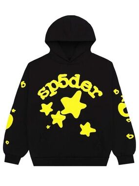 2024 Sp5der Beluga Hoodie 'Onyx/Yellow'